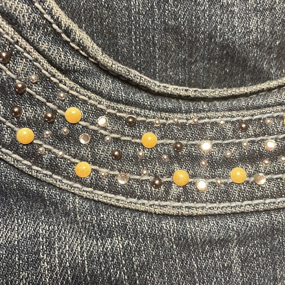 Milky Way Bedazzled/Gemstones/Rhinestones Jeans ✨ Y2K Flare Wide leg - Picture 4 of 7